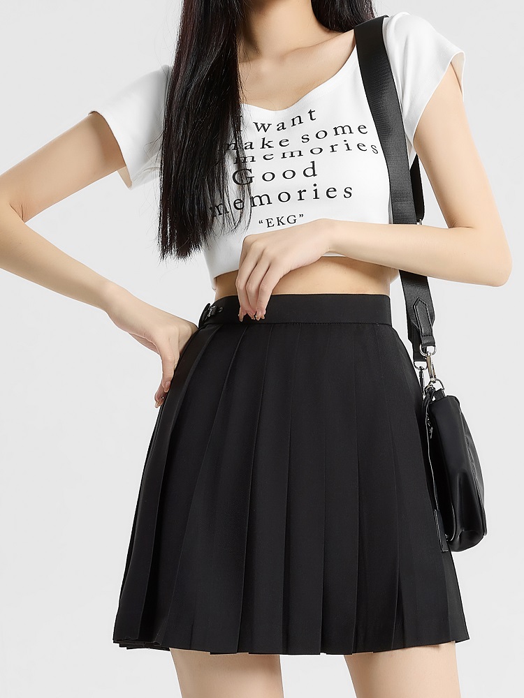 Navy Blue and Gray Pleated JK Skirt for Women - Solid Color Short Skirt, Perfect for Spring and Summer Fashion Navy Blue and Gray Pleated JK Skirt for Women - Solid Color Short Skirt, Perfect for Spring and Summer Fashion