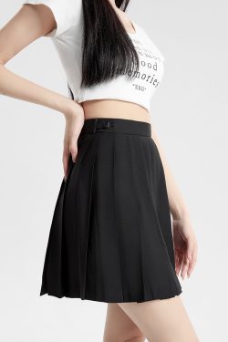 Navy Blue and Gray Pleated JK Skirt for Women - Solid Color Short Skirt, Perfect for Spring and Summer Fashion