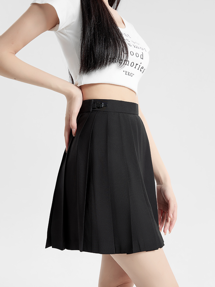 Navy Blue and Gray Pleated JK Skirt for Women - Solid Color Short Skirt, Perfect for Spring and Summer Fashion Navy Blue and Gray Pleated JK Skirt for Women - Solid Color Short Skirt, Perfect for Spring and Summer Fashion