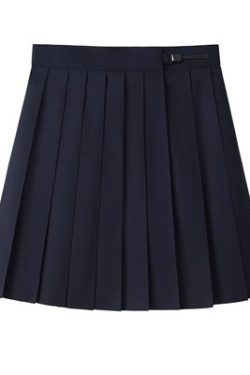 Navy Blue and Gray Pleated JK Skirt for Women - Solid Color Short Skirt, Perfect for Spring and Summer Fashion