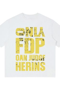 Navy Blue Heavyweight Women's Summer T-Shirt with Letter Print - Casual Loose Fit Pure Cotton Top for Trendy American Style