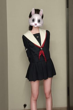 Navy Collar Coat Women's Pudding Bear JK Uniform Sailor Suit College Style Summer Fashion