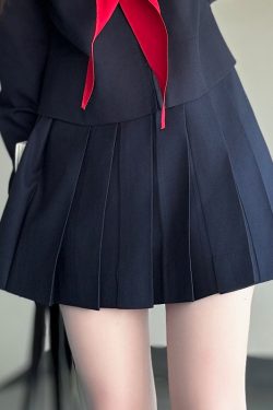 Navy Collar Coat Women's Pudding Bear JK Uniform Sailor Suit College Style Summer Fashion