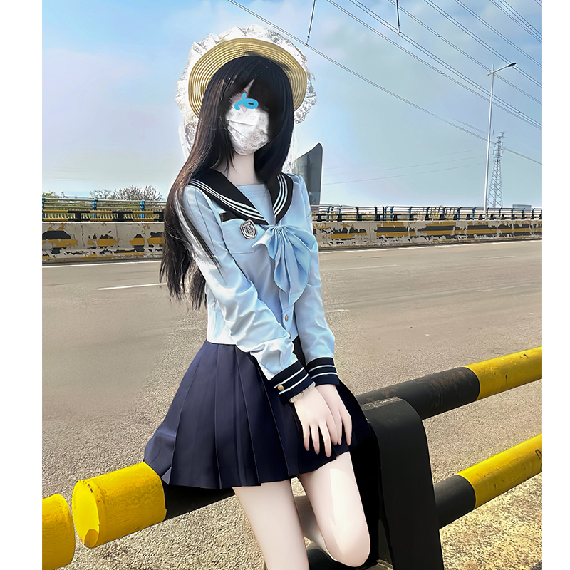Navy Collar Sailor Suit Set - Japanese JK Uniform with Pudding Bear Design - Cute School Style Outfit for Y2K Fashion Lovers Navy Collar Sailor Suit Set - Japanese JK Uniform with Pudding Bear Design - Cute School Style Outfit for Y2K Fashion Lovers
