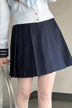 Navy Collar Sailor Suit Set - Japanese JK Uniform with Pudding Bear Design - Cute School Style Outfit for Y2K Fashion Lovers