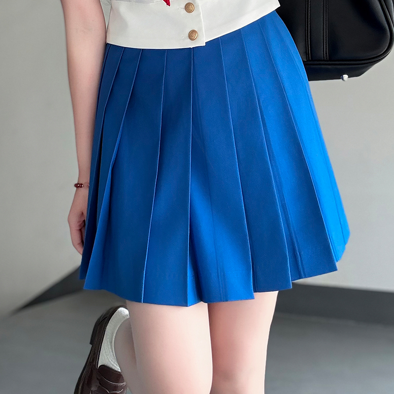 Navy Collar Sailor Suit Set - Japanese JK Uniform with Waist-Defined Short Sleeves - College Style Pudding Bear Design for Students Navy Collar Sailor Suit Set - Japanese JK Uniform with Waist-Defined Short Sleeves - College Style Pudding Bear Design for Students