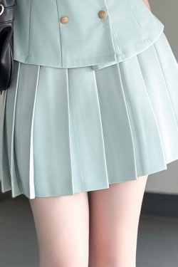 Navy Collar Waist-Defined Short Sleeve Sailor Suit Set - Sweet Style JK Uniform Top for Summer 2025