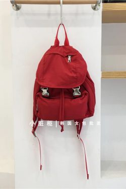 Nylon Buckle Handheld Backpack - Simple Travel Student Bag - Spring Summer 2023 Korean Style Dongdaemun Fashion
