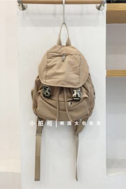 Nylon Buckle Handheld Backpack - Simple Travel Student Bag - Spring Summer 2023 Korean Style Dongdaemun Fashion