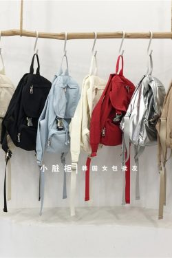 Nylon Buckle Handheld Backpack - Simple Travel Student Bag - Spring Summer 2023 Korean Style Dongdaemun Fashion