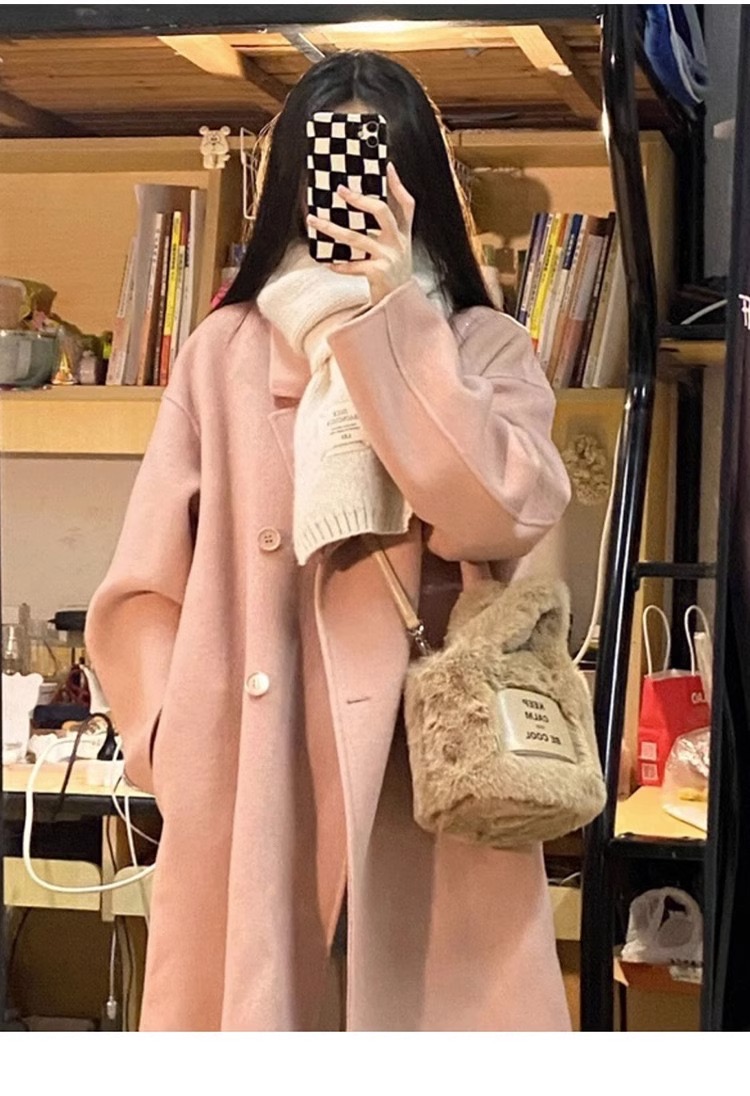 Oatmeal Cashmere Coat for Women, Mid-Length 2024 Winter Korean Style High-End Down Jacket with Thick Inner Lining Outerwear Oatmeal Cashmere Coat for Women, Mid-Length 2024 Winter Korean Style High-End Down Jacket with Thick Inner Lining Outerwear