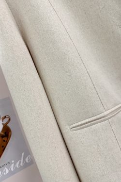 Off-White French Style Elegant Short Coat for Women - High-End Korean Design, Simple Spring Autumn Fashion 2025