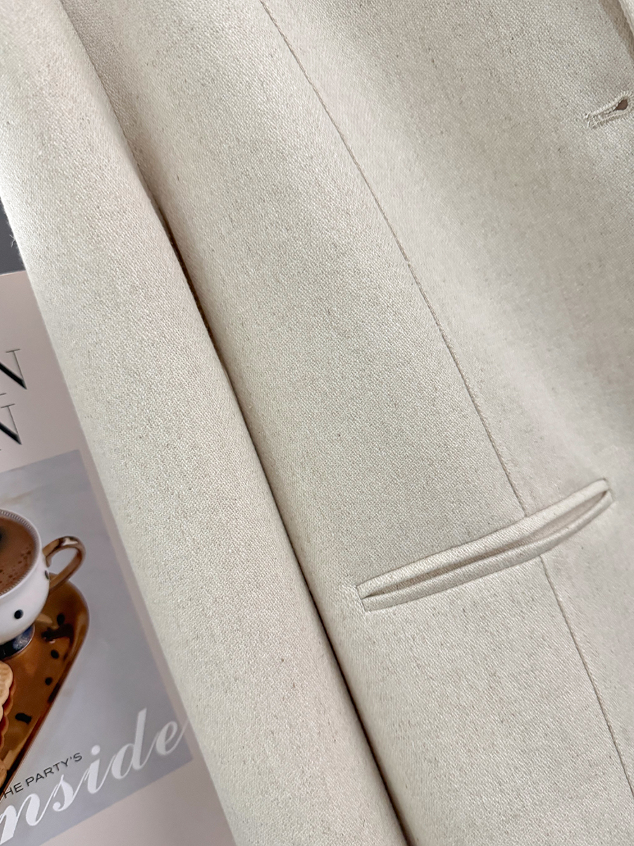 Off-White French Style Elegant Short Coat for Women - High-End Korean Design, Simple Spring Autumn Fashion 2025 Off-White French Style Elegant Short Coat for Women - High-End Korean Design, Simple Spring Autumn Fashion 2025