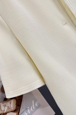 Off-White Korean-Style Street Fashion Thin Jacket for Women - 2025 Summer Sweet Youthful Goddess Short Top