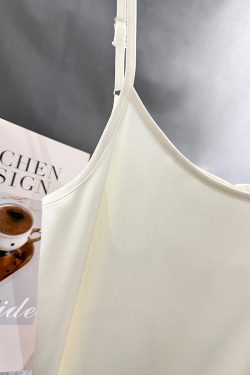 Off-White Versatile Camisole Dress - Women's Summer 2025 Long Drape Dress for Layering, Perfect for Y2K and Casual Chic Styles