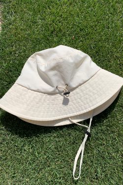 Off-White Women's Summer Quick-Dry Breathable Fisherman Hat with Drawstring for Sun Protection - Lightweight Thin Style