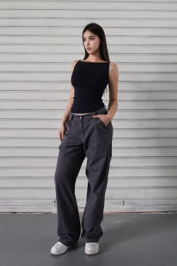 One-Shoulder Minimalist Fitted Sports Tank Top - French Style Thin Strap Base Layer for Activewear