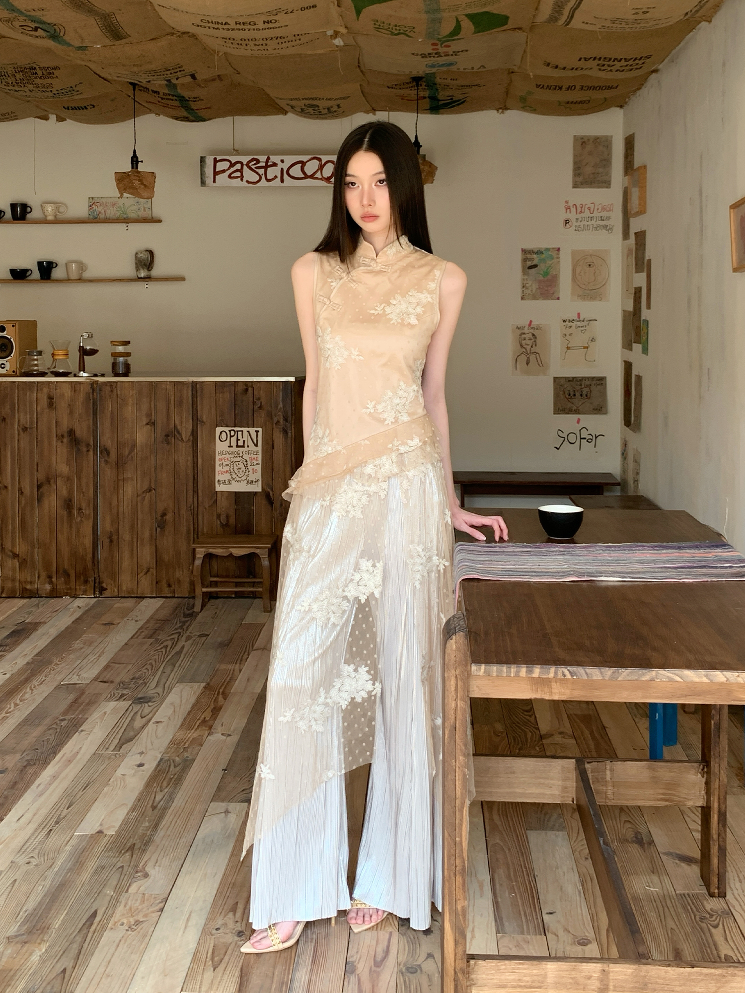 Oriental Romance Qipao Dress - Summer 2025 New Chinese Style Fairy Split Irregular Design, Perfect for Y2K and 90s Fashion Lovers Oriental Romance Qipao Dress - Summer 2025 New Chinese Style Fairy Split Irregular Design, Perfect for Y2K and 90s Fashion Lovers