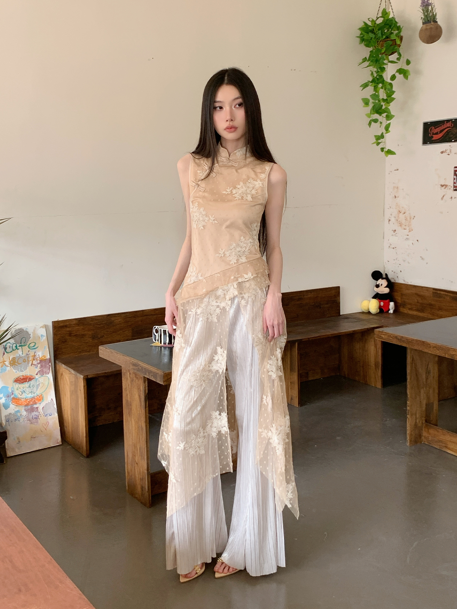 Oriental Romance Qipao Dress - Summer 2025 New Chinese Style Fairy Split Irregular Design, Perfect for Y2K and 90s Fashion Lovers Oriental Romance Qipao Dress - Summer 2025 New Chinese Style Fairy Split Irregular Design, Perfect for Y2K and 90s Fashion Lovers