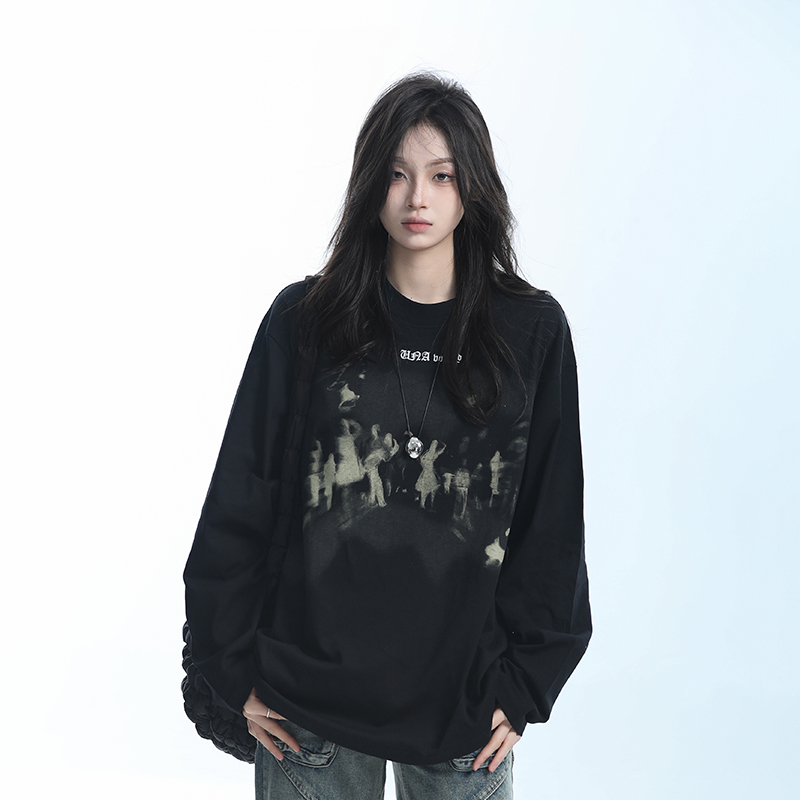 Oversized Hip Hop T-Shirt for Women - "Sit and Eat Until the Mountains Are Empty" European High Street Style Short Sleeve Top Oversized Hip Hop T-Shirt for Women - "Sit and Eat Until the Mountains Are Empty" European High Street Style Short Sleeve Top