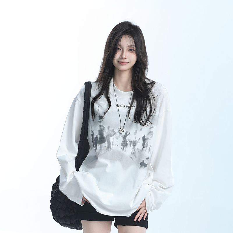 Oversized Hip Hop T-Shirt for Women - "Sit and Eat Until the Mountains Are Empty" European High Street Style Short Sleeve Top Oversized Hip Hop T-Shirt for Women - "Sit and Eat Until the Mountains Are Empty" European High Street Style Short Sleeve Top