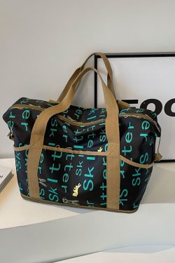 Oversized Nylon Travel Bag for Clothes, Suitcase with Pull Rod, Short Business Trip & Maternity Hospital Bag for Women