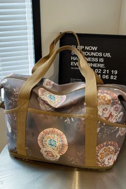 Oversized Nylon Travel Bag for Clothes, Suitcase with Pull Rod, Short Business Trip & Maternity Hospital Bag for Women