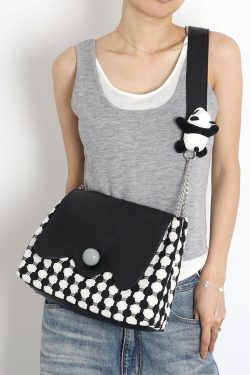 Panda Crossbody Shoulder Bag - Original Design, Cute Animal Print, Trendy Y2K Style, Perfect for Everyday Use