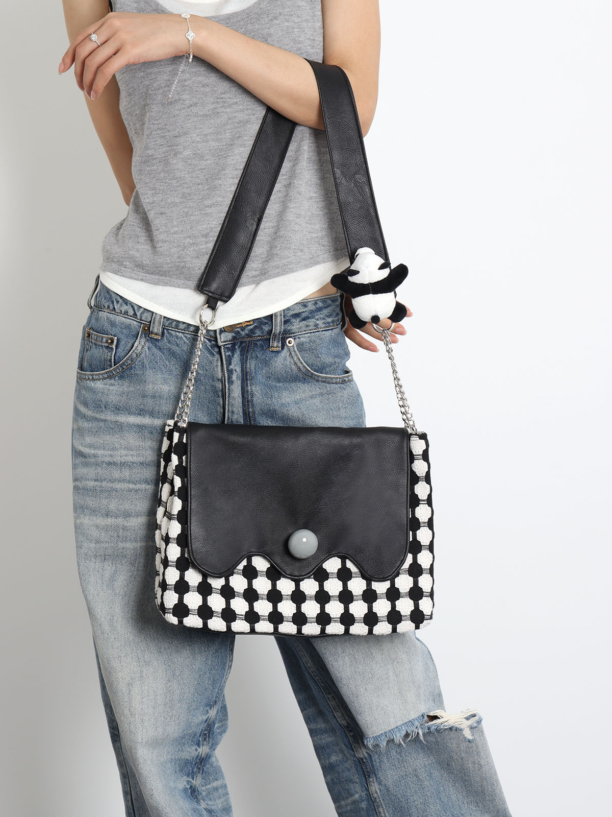 Panda Crossbody Shoulder Bag - Original Design, Cute Animal Print, Trendy Y2K Style, Perfect for Everyday Use Panda Crossbody Shoulder Bag - Original Design, Cute Animal Print, Trendy Y2K Style, Perfect for Everyday Use