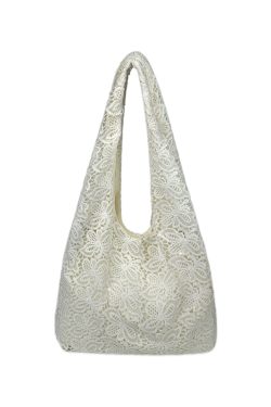 Pastoral Lace Tote Bag - Large Capacity Commuter Shoulder Bag, Versatile Niche Design for Everyday Style
