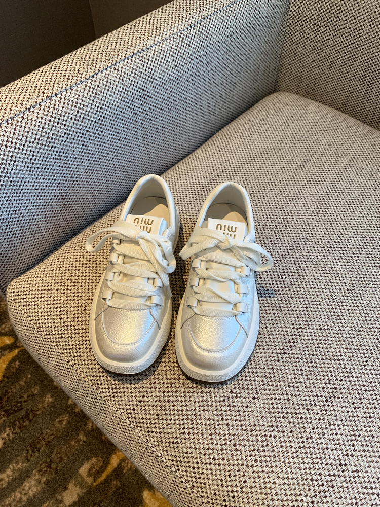 Pearl White Casual Sneakers for Women - 2025 Spring Versatile Lace-Up Height-Increasing Thick-Soled Little White Shoes Pearl White Casual Sneakers for Women - 2025 Spring Versatile Lace-Up Height-Increasing Thick-Soled Little White Shoes