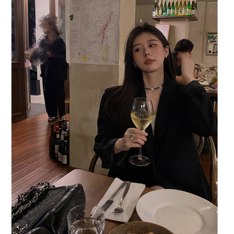 Petite Black Suit Jacket for Women - 2025 New High-End Casual Blazer for Spring and Autumn Fashion Petite Black Suit Jacket for Women - 2025 New High-End Casual Blazer for Spring and Autumn Fashion