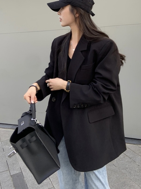 Petite Black Suit Jacket for Women - Trendy High-End Casual Blazer for Spring & Autumn 2025 Petite Black Suit Jacket for Women - Trendy High-End Casual Blazer for Spring & Autumn 2025