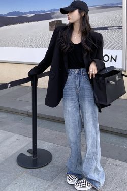 Petite Black Suit Jacket for Women - Trendy High-End Casual Blazer for Spring & Autumn 2025