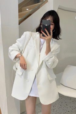 Petite Black Suit Jacket for Women - Trendy Slim Fit, Short Style, Korean Fashion for Spring and Autumn 2025