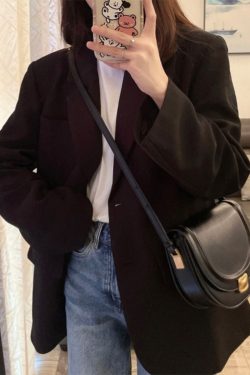 Petite Black Suit Jacket for Women - Trendy Slim Fit, Short Style, Korean Fashion for Spring and Autumn 2025