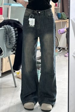 Petite Dark Blue Flared Jeans - 2025 New Style Plus-Size Slim Fit Bell-Bottoms, Straight Leg, Comfortable Fit