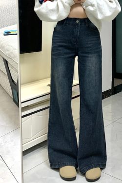 Petite Dark Blue Flared Jeans - 2025 New Style Plus-Size Slim Fit Bell-Bottoms, Straight Leg, Comfortable Fit