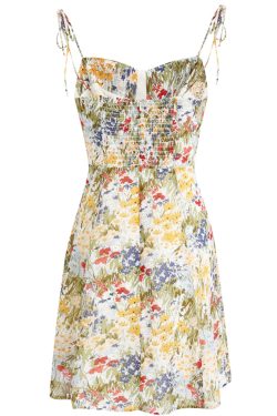 Petite Floral Camisole Dress - French-Style Summer Dress for Vacation 2025 - Trendy Women's Floral Mini Dress