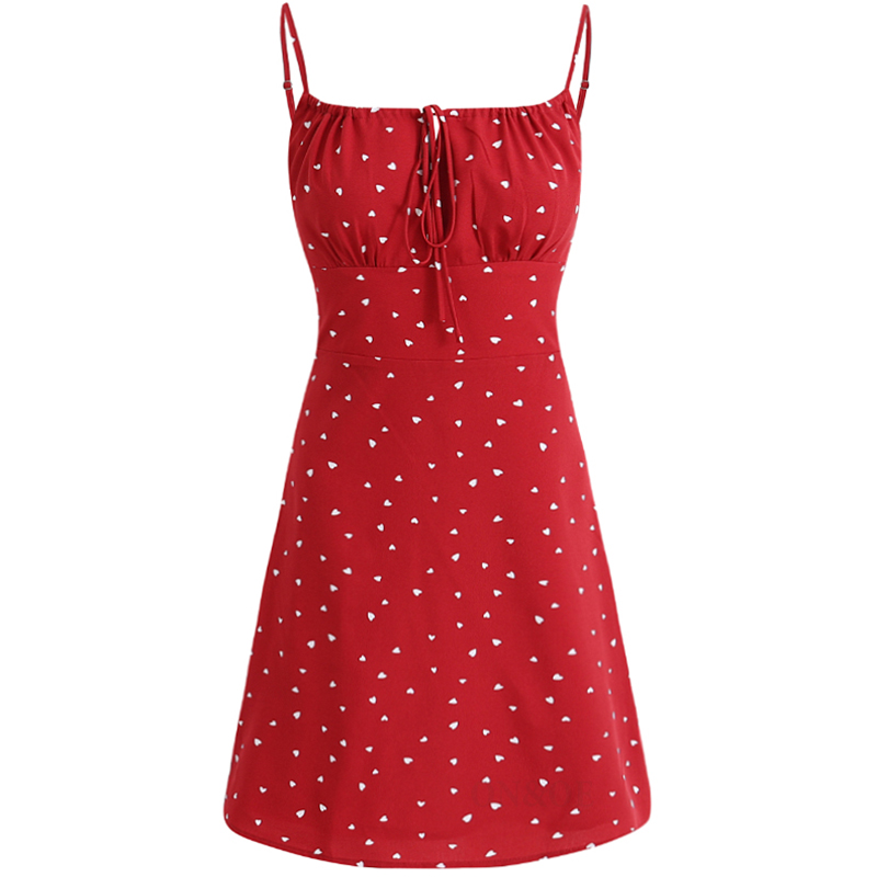 Petite French-Style Red Polka Dot Dress with Spaghetti Straps - Summer 2025 Vacation Fashion Petite French-Style Red Polka Dot Dress with Spaghetti Straps - Summer 2025 Vacation Fashion