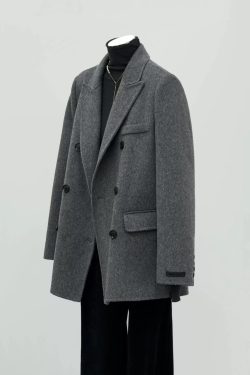 Petite Oatmeal Wool and Cashmere Overcoat for Women - High-End Feel, 2024 Autumn Winter Style, Elegant Outerwear