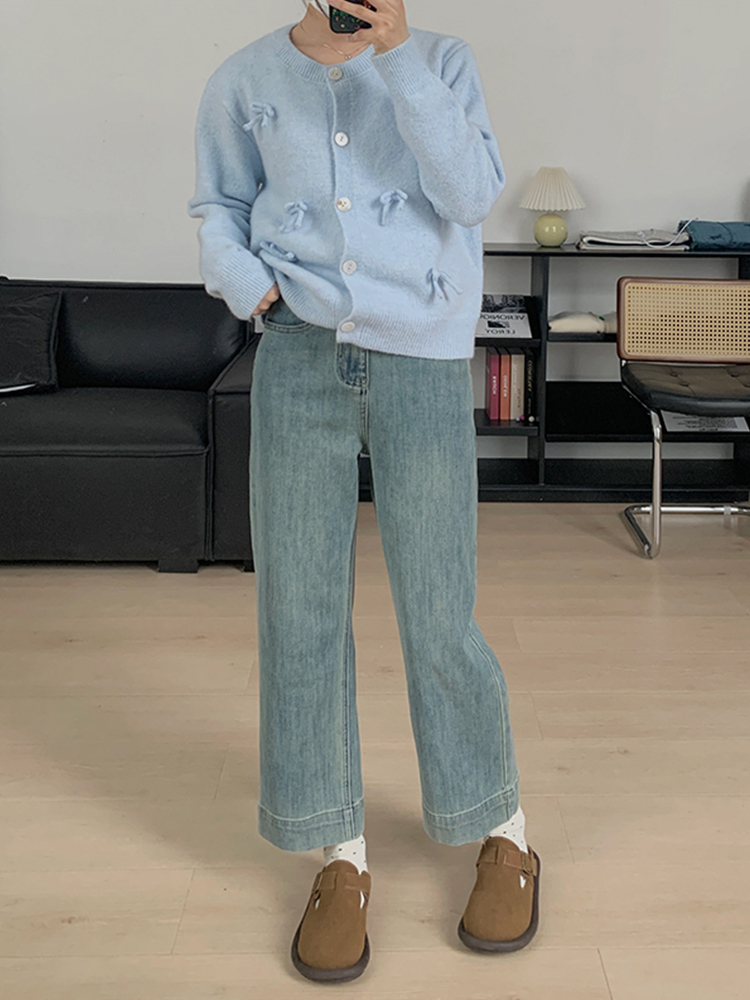 Petite Plus Size Narrow Straight-Leg Pants for Women - Loose Fit Flattering Nine-Point Cigarette Jeans, 2025 New Style Petite Plus Size Narrow Straight-Leg Pants for Women - Loose Fit Flattering Nine-Point Cigarette Jeans, 2025 New Style