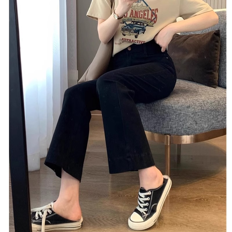 Petite Plus Size Narrow Straight-Leg Pants for Women - Loose Fit Flattering Nine-Point Cigarette Jeans, 2025 New Style Petite Plus Size Narrow Straight-Leg Pants for Women - Loose Fit Flattering Nine-Point Cigarette Jeans, 2025 New Style