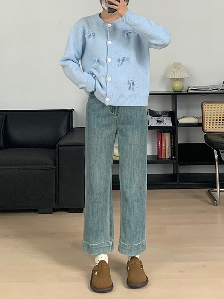 Petite Plus Size Narrow Straight-Leg Pants for Women - Loose Fit Flattering Nine-Point Cigarette Jeans, 2025 New Style Petite Plus Size Narrow Straight-Leg Pants for Women - Loose Fit Flattering Nine-Point Cigarette Jeans, 2025 New Style