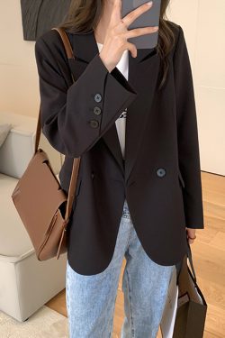 Petite Women's Casual Blazer - Trendy Thin Jacket for Spring & Autumn 2025, Chic High-End Style, Perfect for Everyday Wear