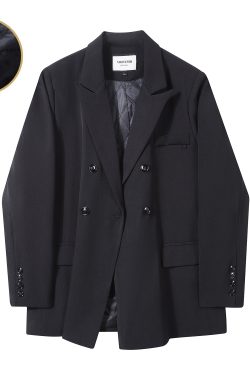 Petite Women's Coffee-Colored Blazer - 2025 Spring Casual Suit for Stylish Outfits - Perfect for Spring and Autumn Wear