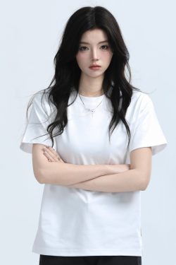 Petite Women's Fitted Gray Short-Sleeve T-Shirt with Round Neck - Summer Style, Casual Graphic Tee for Trendy Looks