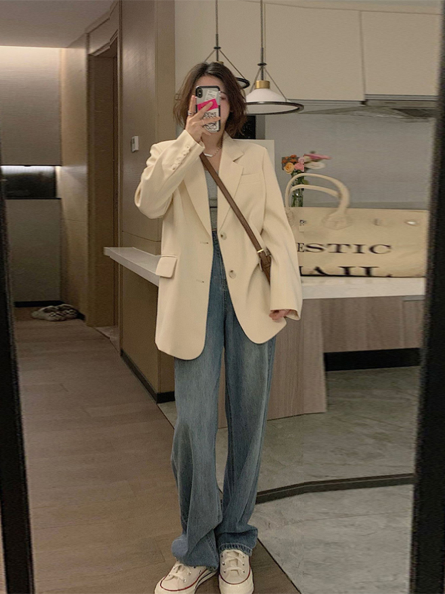 Petite Women's High-End Street Style Small Suit Jacket, Korean Style, 2025 New Model for Spring and Autumn Fashion Petite Women's High-End Street Style Small Suit Jacket, Korean Style, 2025 New Model for Spring and Autumn Fashion