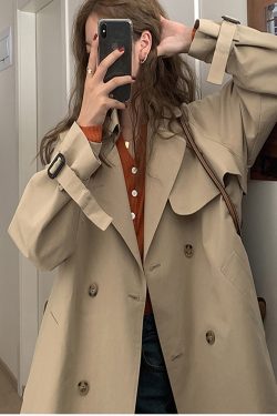 Petite Women's Short Trench Coat, British Style, Trendy 2025 Spring Autumn Fashion Outerwear