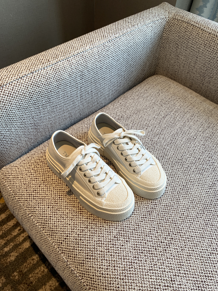 Pink Genuine Leather Lace-Up Sneakers for Women - 2025 Height-Increasing Thick Sole Casual White Shoes, Versatile Comfort Style Pink Genuine Leather Lace-Up Sneakers for Women - 2025 Height-Increasing Thick Sole Casual White Shoes, Versatile Comfort Style